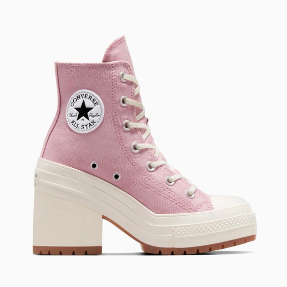 Converse Chuck 70 De Luxe Heel Pink Static Egret Cream Platform High size 7 NEW - Picture 6 of 8